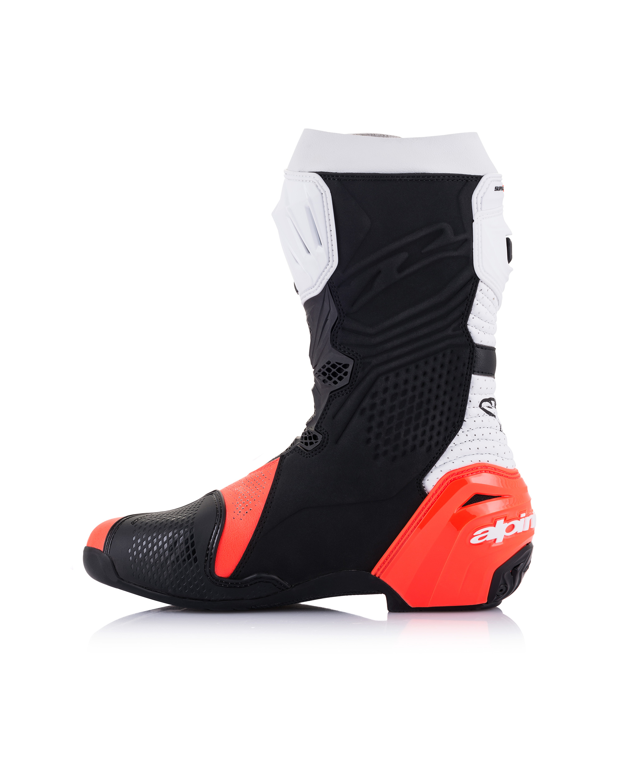 SUPERTECH R VENTED BLACK WHITE RED FLUO