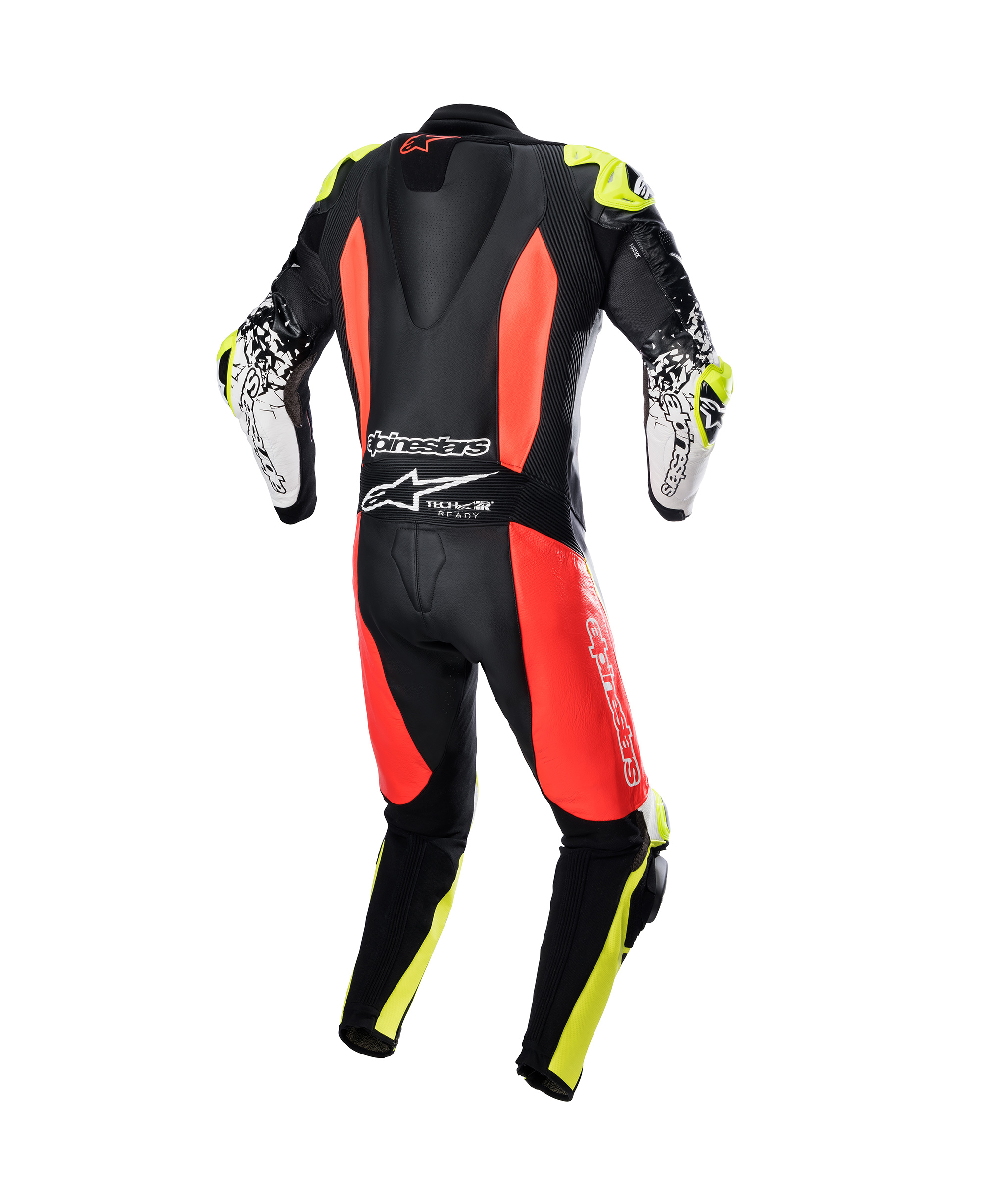 GP TECH V4 1 PC SUIT BLACK RED FLUO YELLOW FLUO