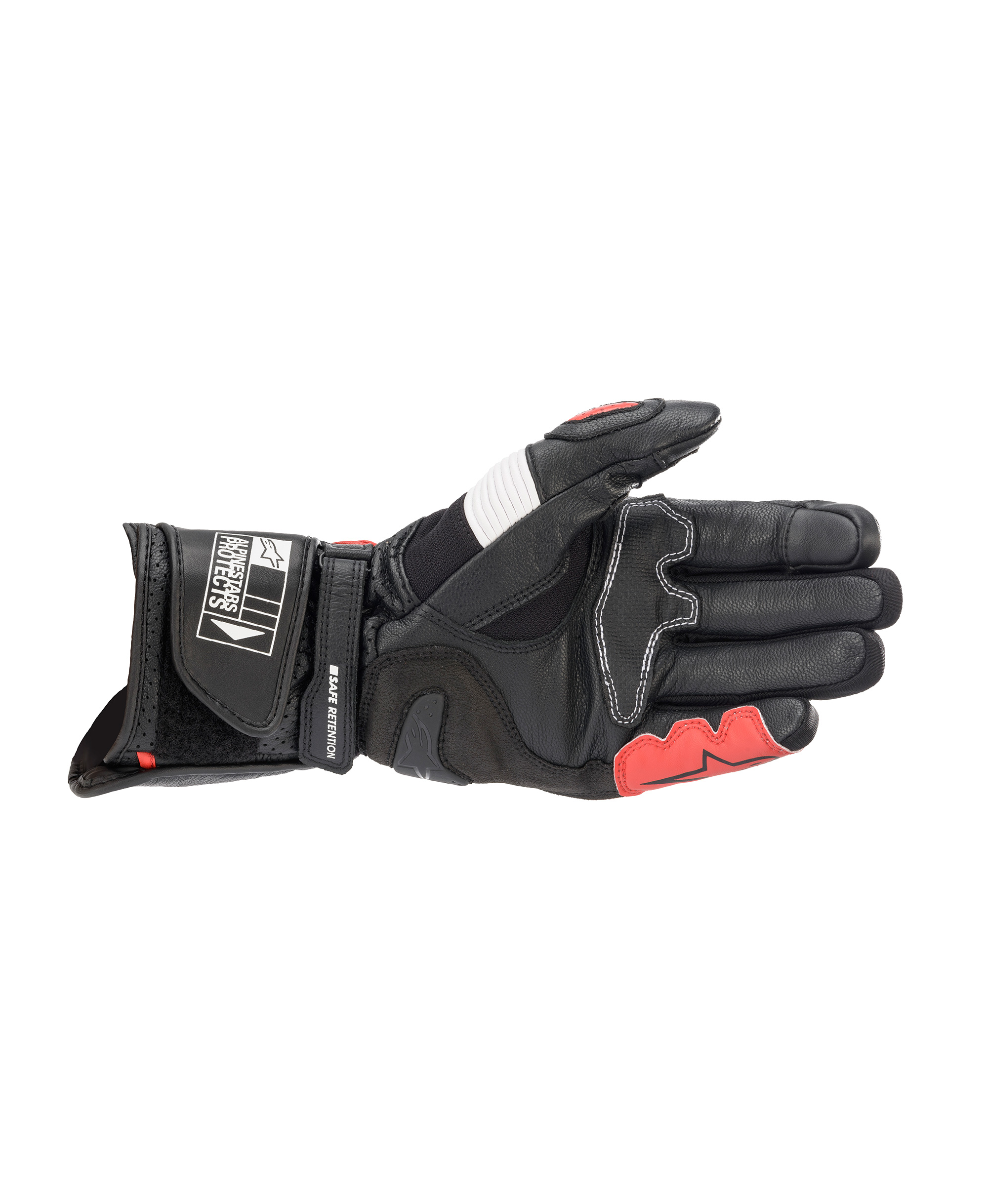 SP-2 V3 GLOVES BLACK WHITE BRIGHT RED