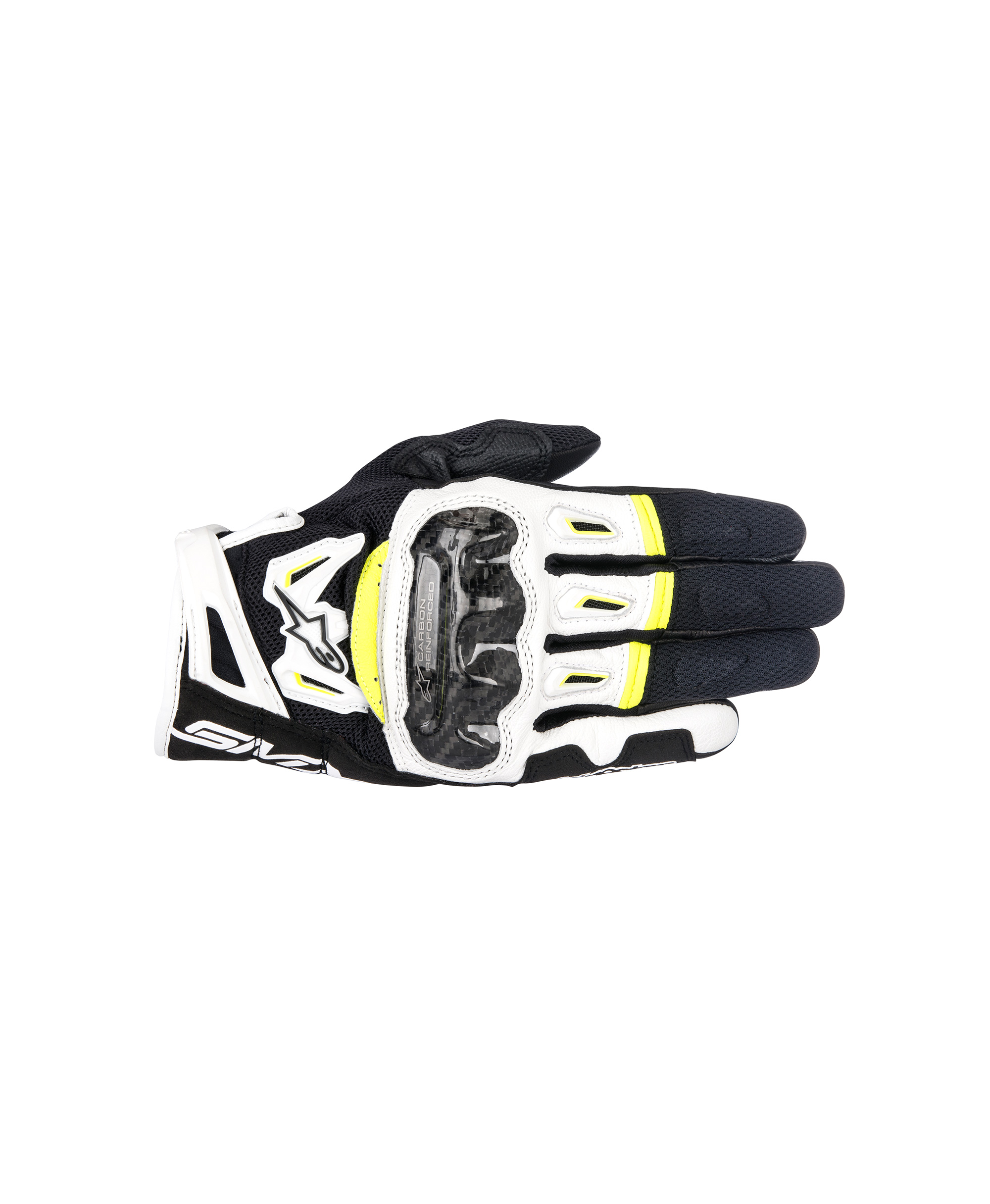 SMX-2 AIR CARBON V2 GLOVE BLACK WHITE YELLOW FLUO