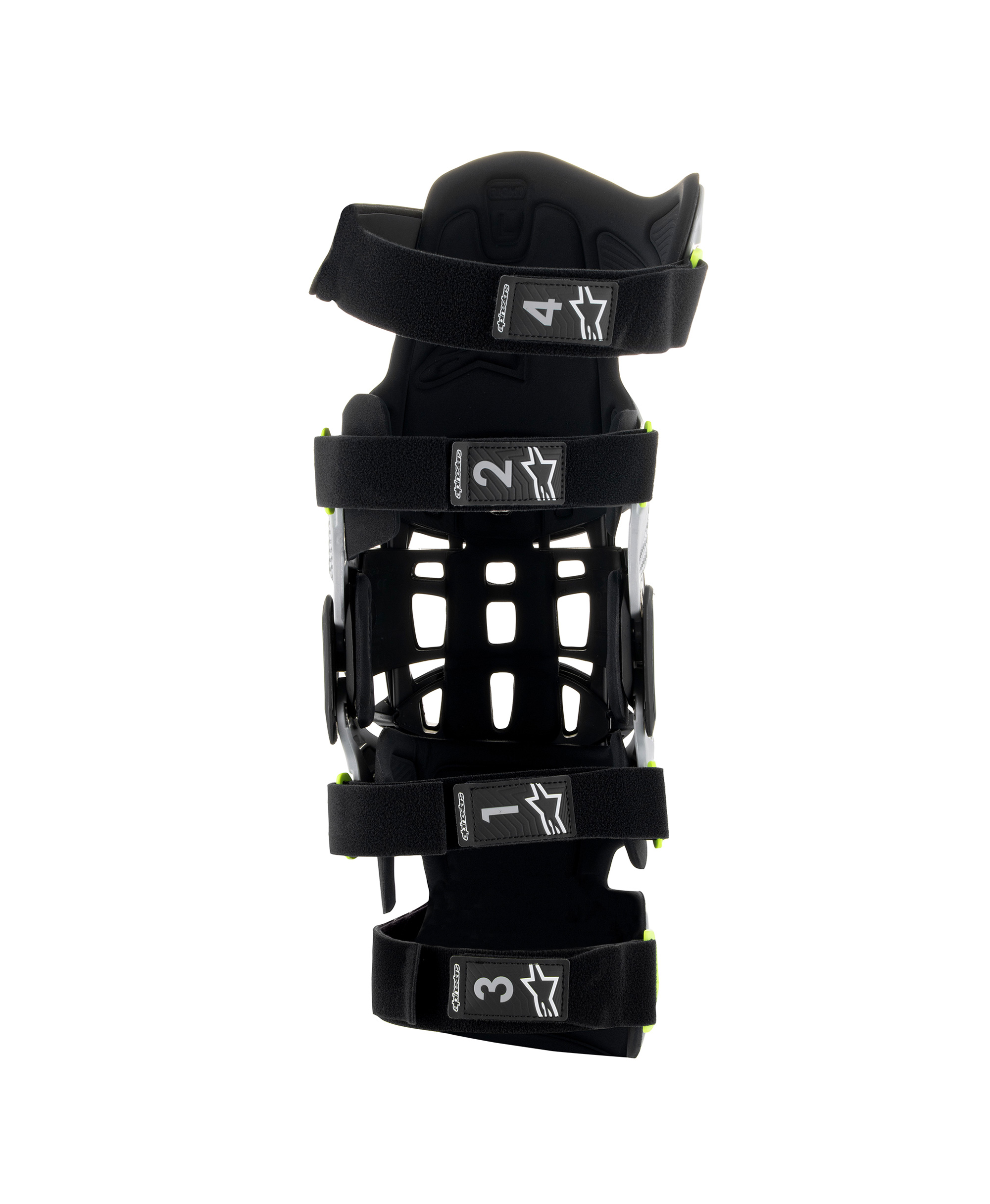 BIONIC-7 KNEE BRACE SET SILVER YELLOW FLUO