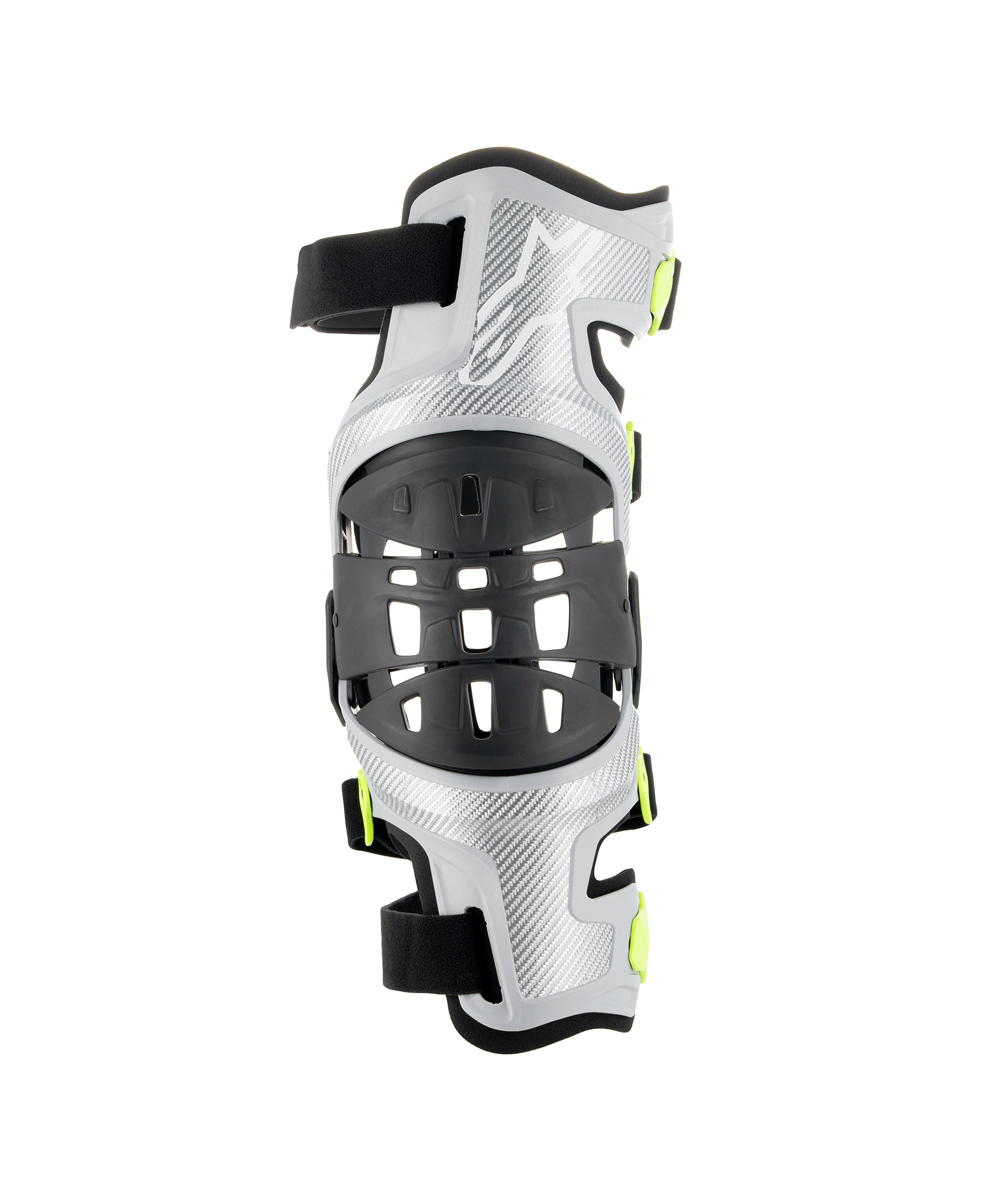 BIONIC-7 KNEE BRACE SET SILVER YELLOW FLUO