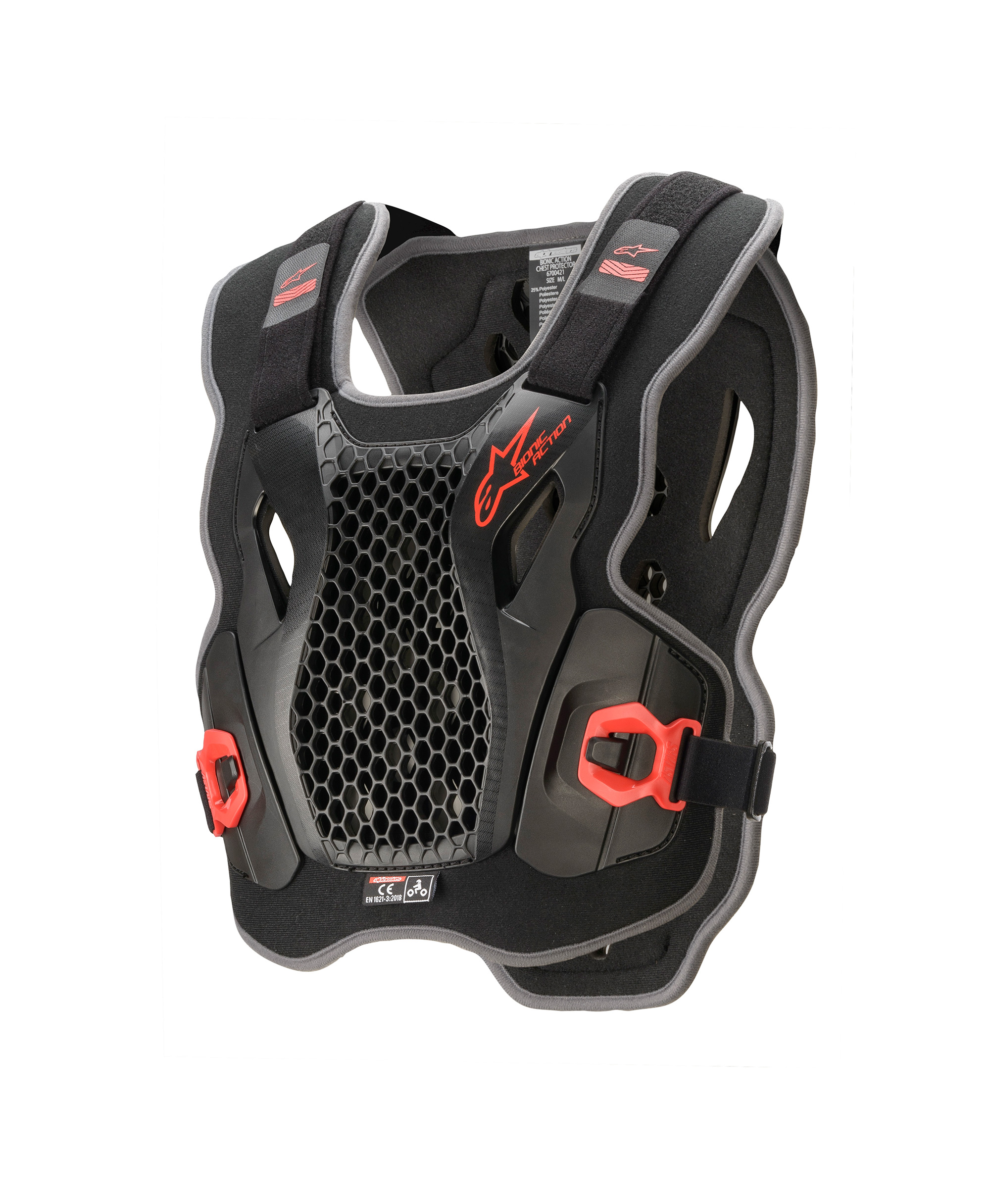 BIONIC ACTION CHEST PROTECTOR BLACK RED