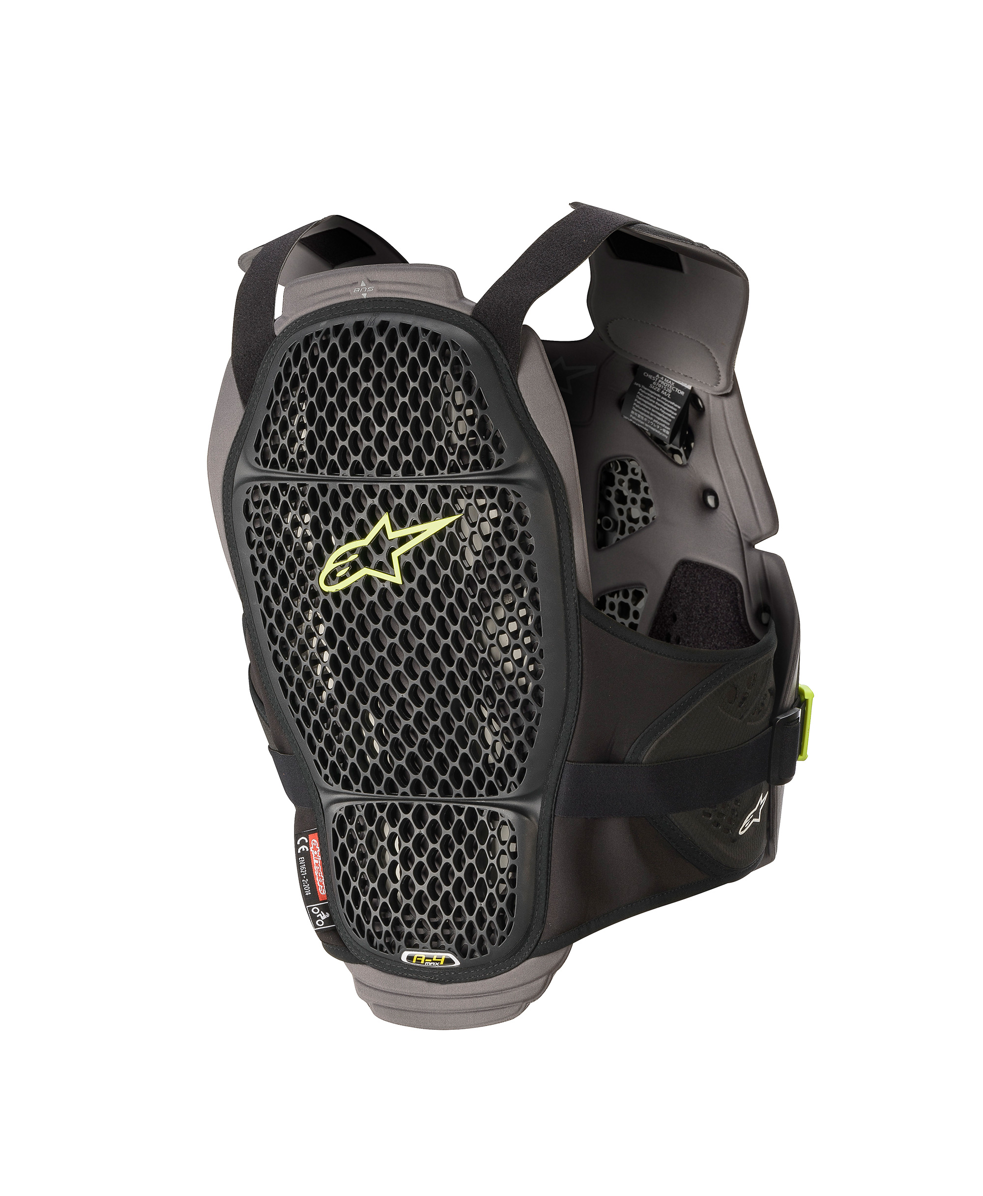 A-4 MAX CHEST PROTECTOR BLACK ANTHRACITE YELLOW FLUO
