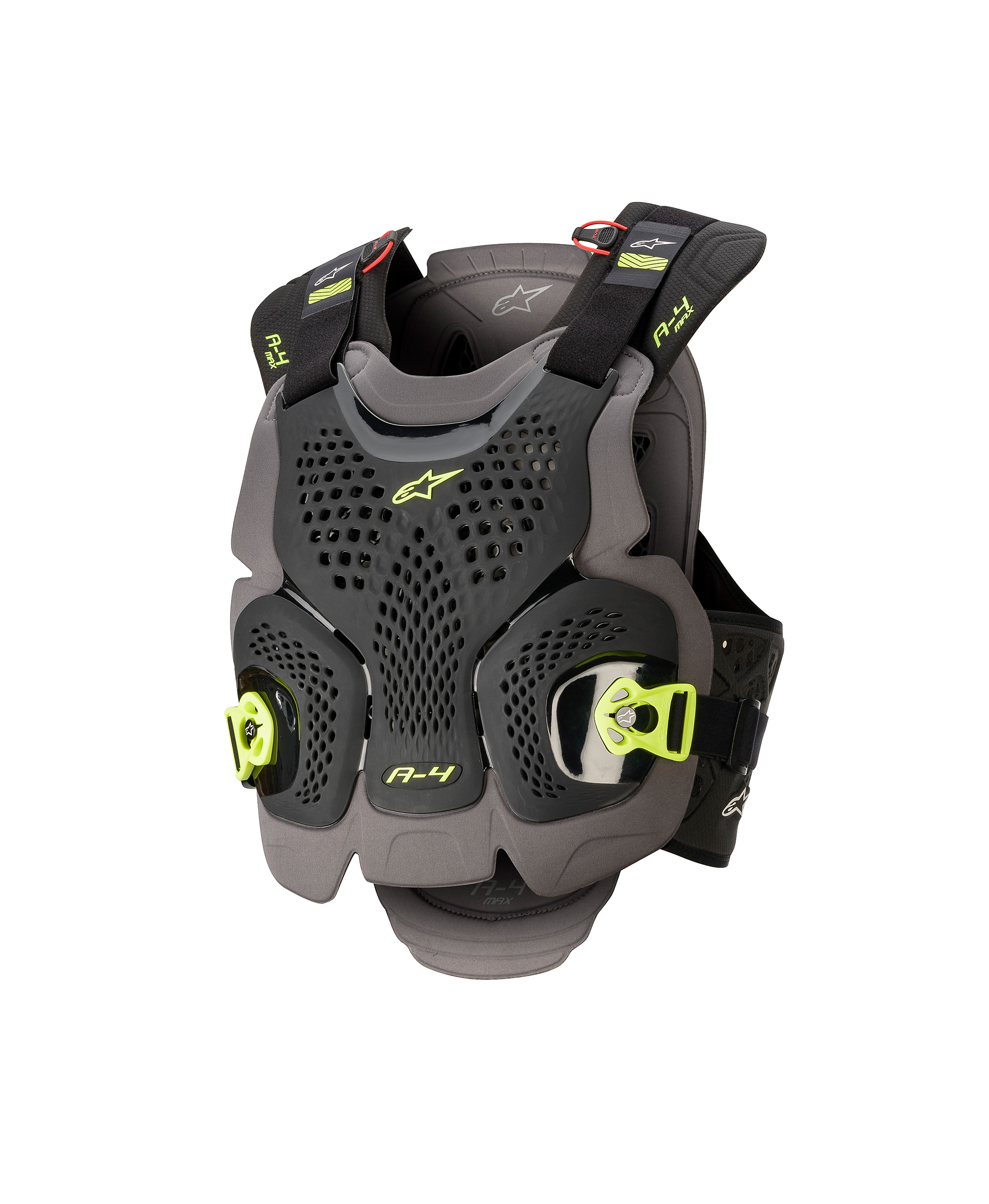 A-4 MAX CHEST PROTECTOR BLACK ANTHRACITE YELLOW FLUO