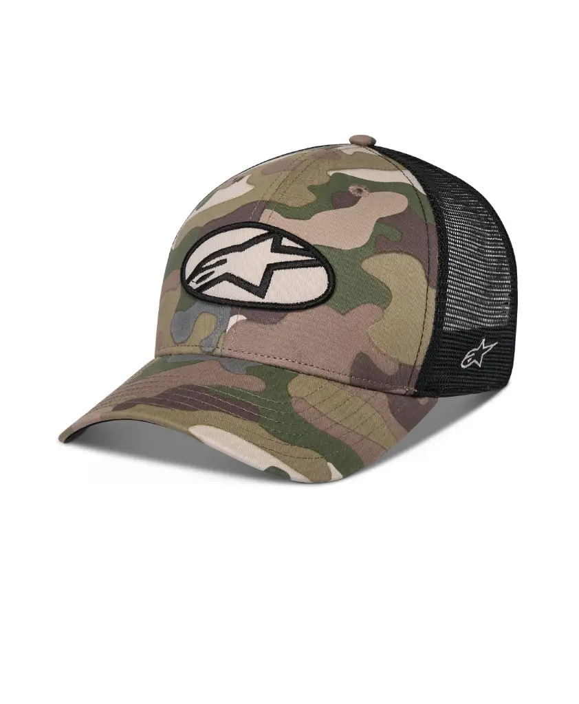 OBLIQUE CAMO TRUCKER HAT