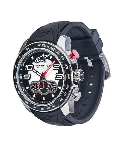 [1036-96004-1037-TU] TECH WATCH CHRONO STEEL SILICON STRAP